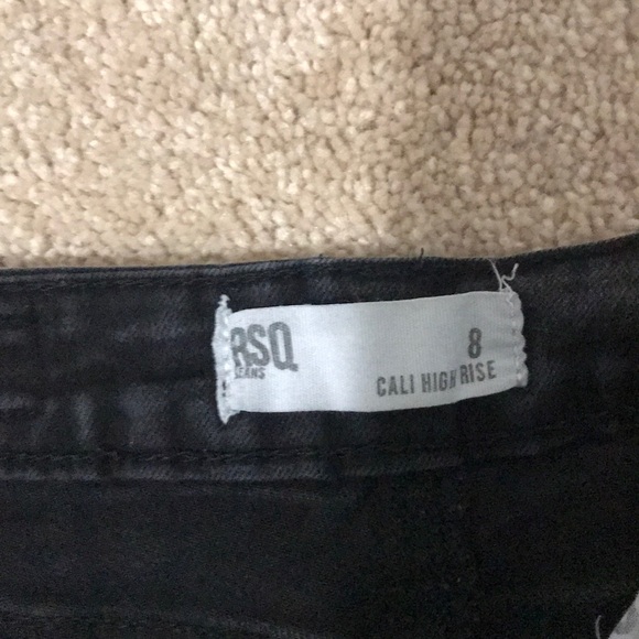 KIDS BLACK RSQ SKINNY HIGH RISE JEANS - Picture 2 of 3